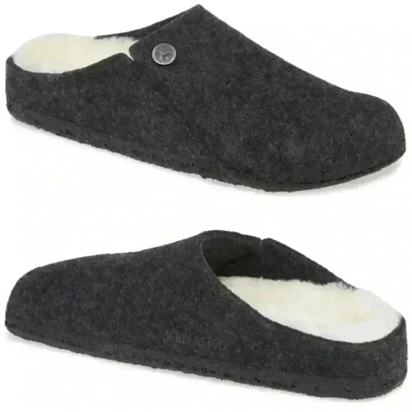 Birkenstock Zermatt Genuine Shearling Lined
Slipper Dark Gray Size 40 - Picture 4 of 9